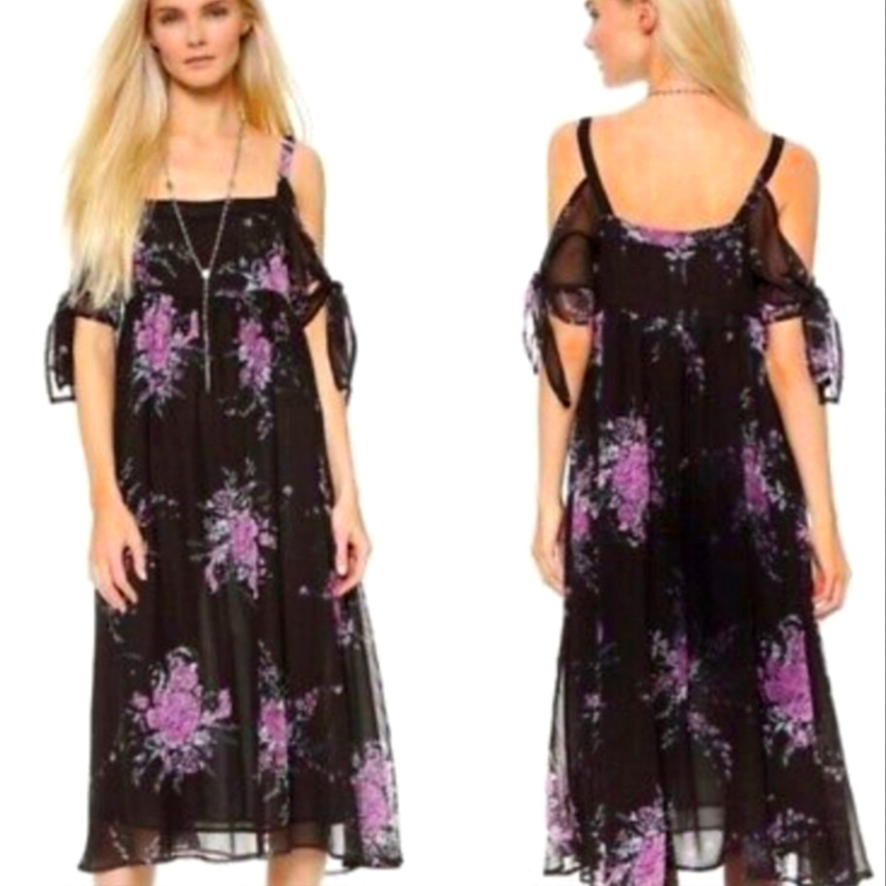 Free People Tied to You Casual Dress Sheer size M